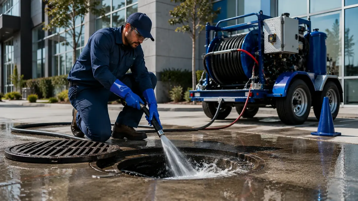 Commercial Hydro Jet Drain Cleaning in Guadalupe