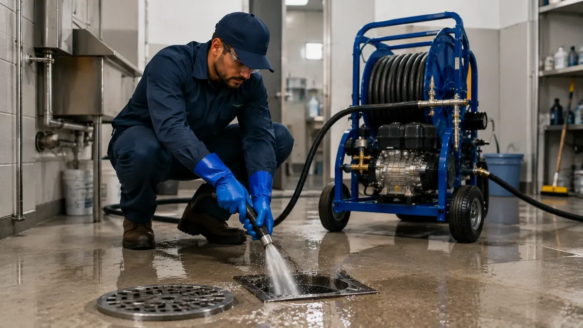 Floor Drain Hydro Jet Cleaning in Guadalupe