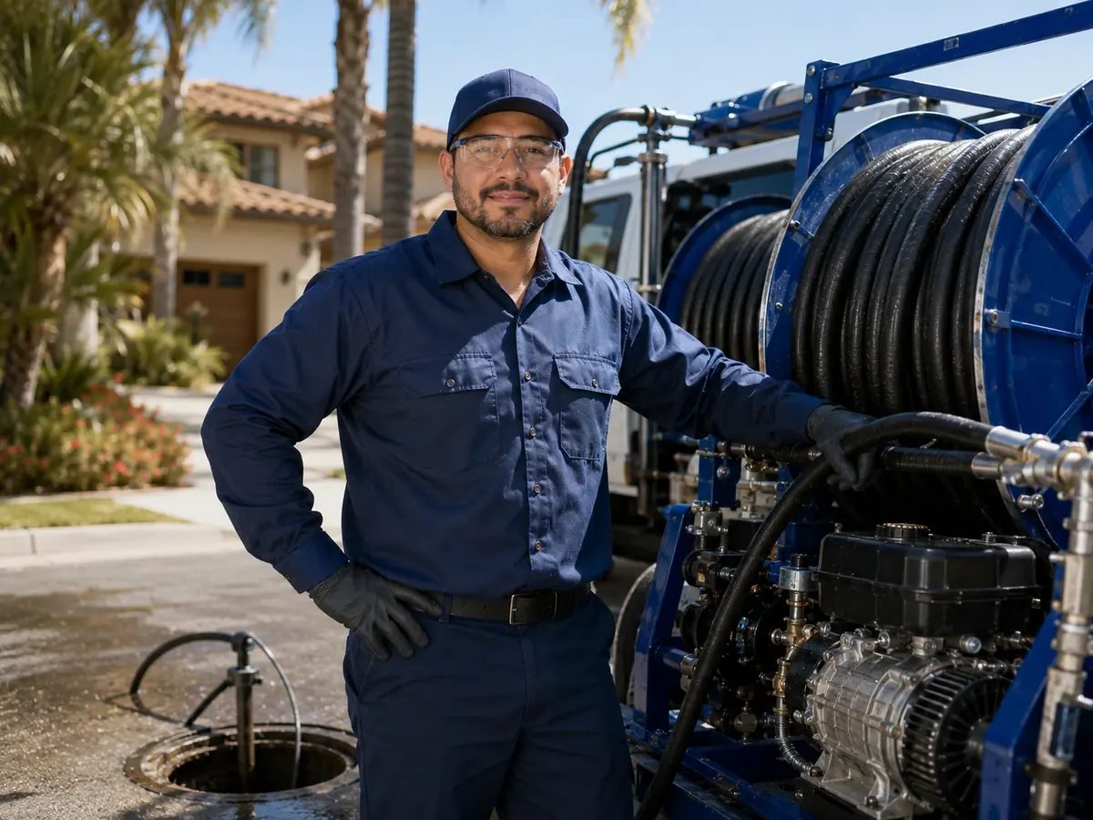 Hydro jet sewer cleaning in Guadalupe