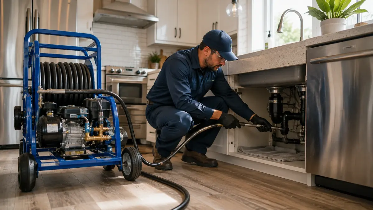 Kitchen Drain Hydro Jetting in Guadalupe