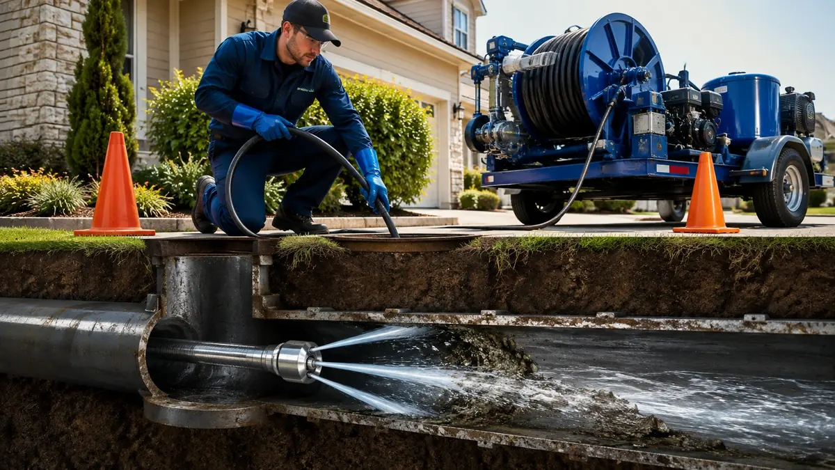 Main Sewer Line Hydro Jet Cleaning in Guadalupe